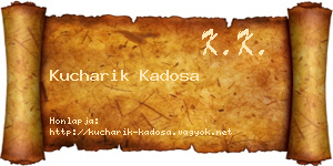 Kucharik Kadosa névjegykártya